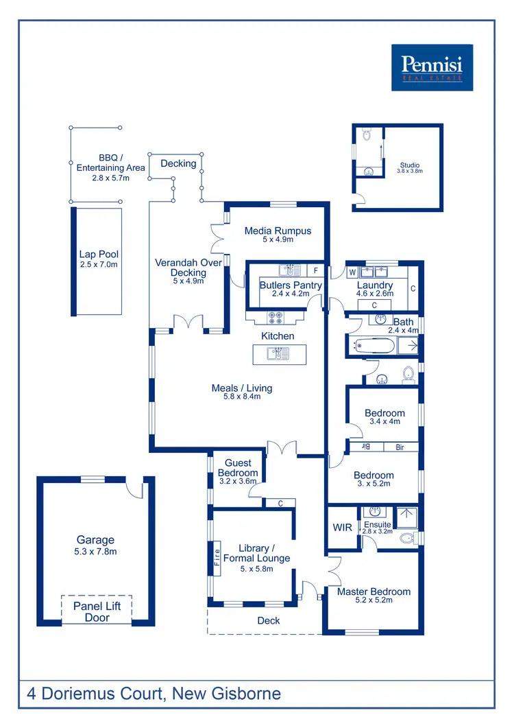 Floorplan of Homely house listing, 4 Doriemus Court, New Gisborne VIC 3438