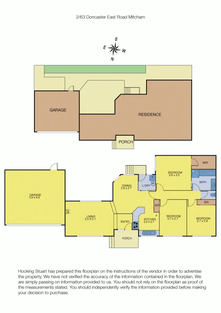 Floorplan of Homely unit listing, 2/63 Doncaster East Road, Mitcham VIC 3132