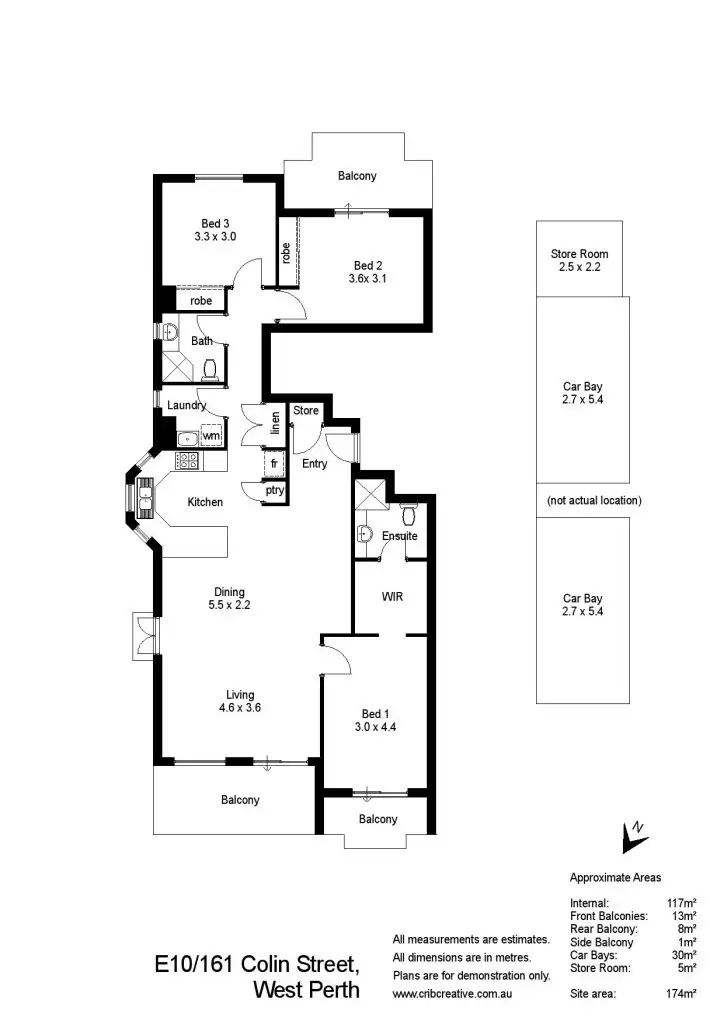 Floorplan of Homely apartment listing, E10/161 Colin Street, West Perth WA 6005