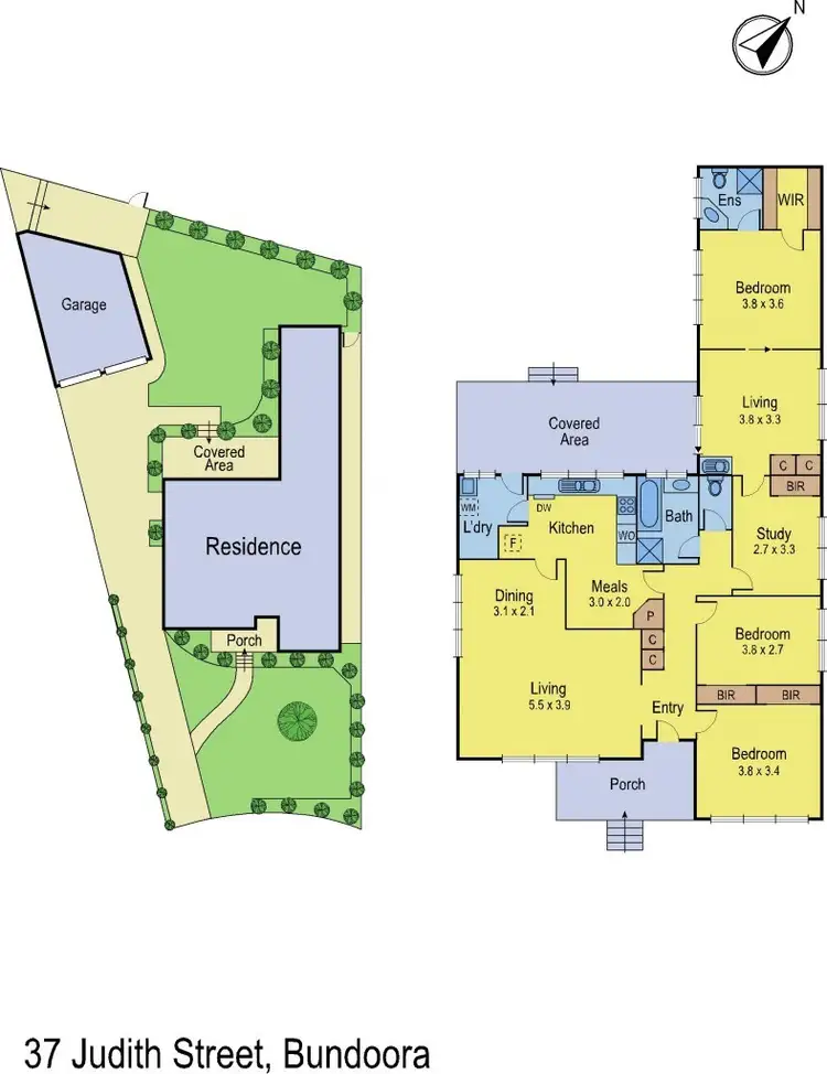 Floorplan of Homely house listing, 37 Judith Street, Bundoora VIC 3083