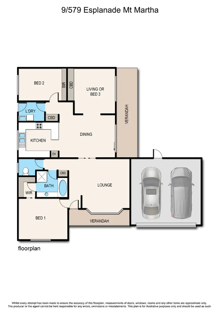 Floorplan of Homely unit listing, 9/579 Esplanade, Mount Martha VIC 3934