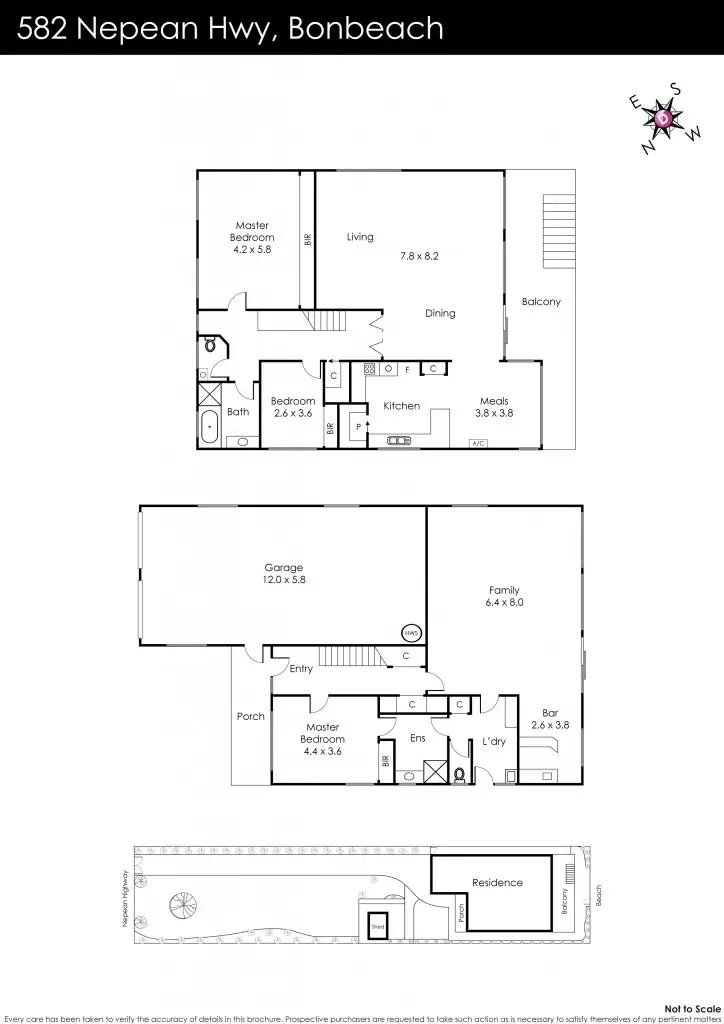 Floorplan of Homely house listing, 582 Nepean Highway, Bonbeach VIC 3196