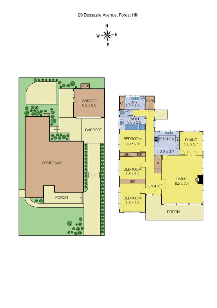 Floorplan of Homely house listing, 29 Bessazile Avenue, Forest Hill VIC 3131