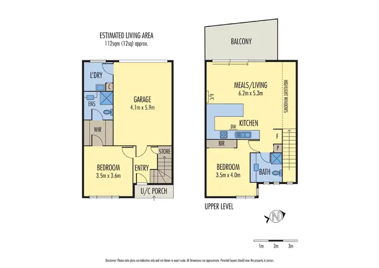 Floorplan of Homely townhouse listing, 3/5 Murrell Street, Glenroy VIC 3046