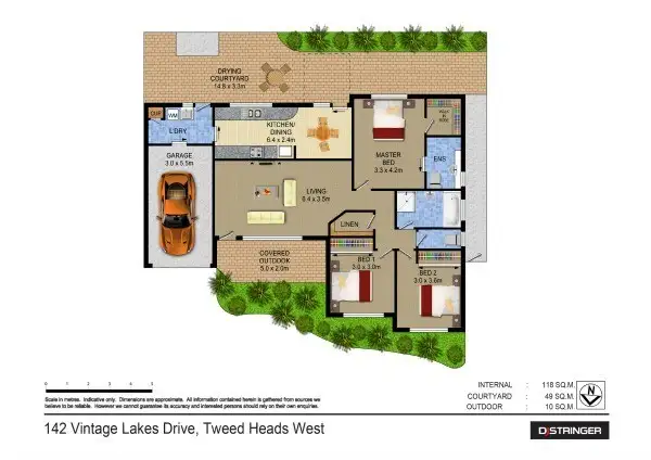 Floorplan of Homely unit listing, 14/2 Vintage Lakes Drive, Tweed Heads South NSW 2486