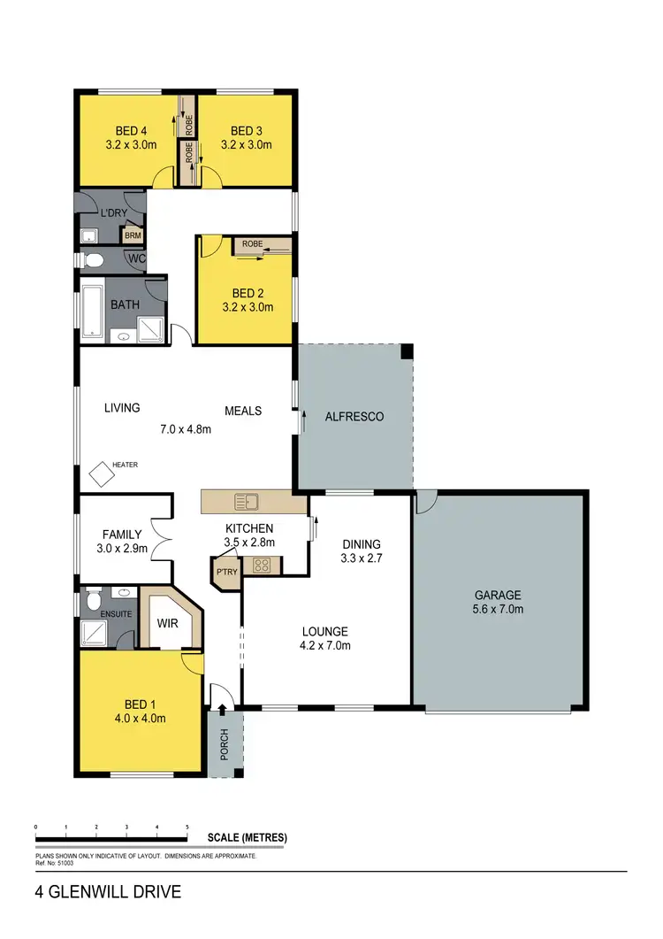 Floorplan of Homely house listing, 4 Glenwill Drive, Epsom VIC 3551