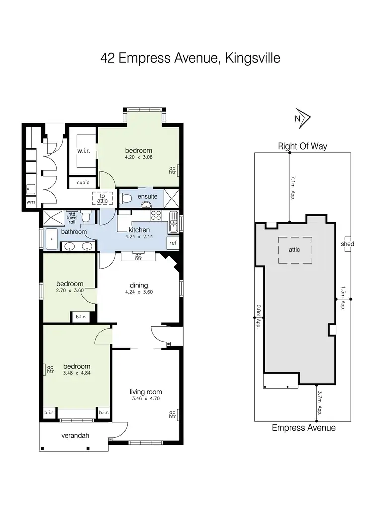 Floorplan of Homely house listing, 42 Empress Avenue, Kingsville VIC 3012