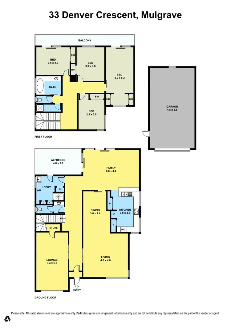 Floorplan of Homely house listing, 33 Denver Crescent, Mulgrave VIC 3170
