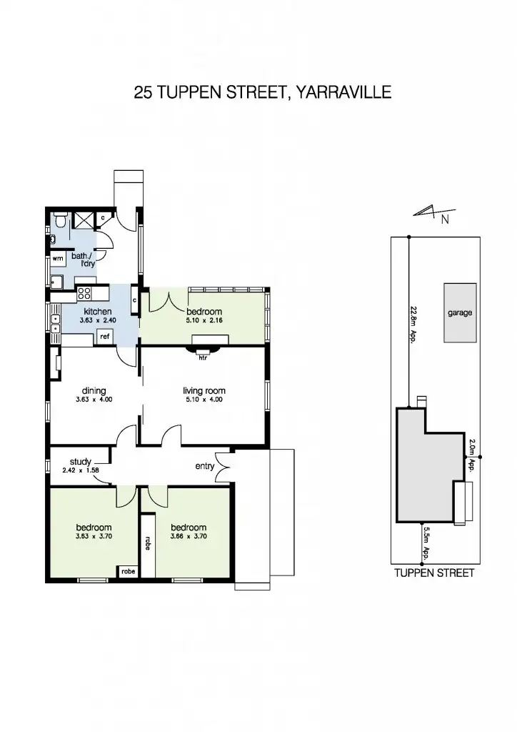 Floorplan of Homely house listing, 25 Tuppen Street, Yarraville VIC 3013