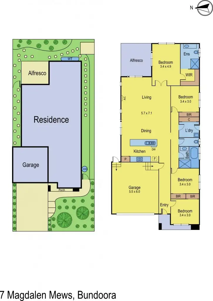 Floorplan of Homely house listing, 7 Magdalen Mews, Bundoora VIC 3083