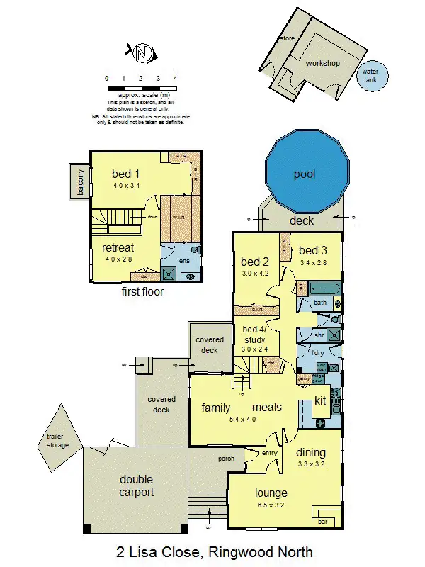 Floorplan of Homely house listing, 2 Lisa Close, Ringwood North VIC 3134
