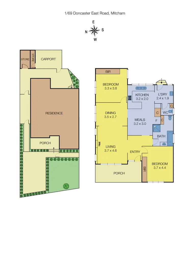 Floorplan of Homely unit listing, 1/69 Doncaster East Road, Mitcham VIC 3132