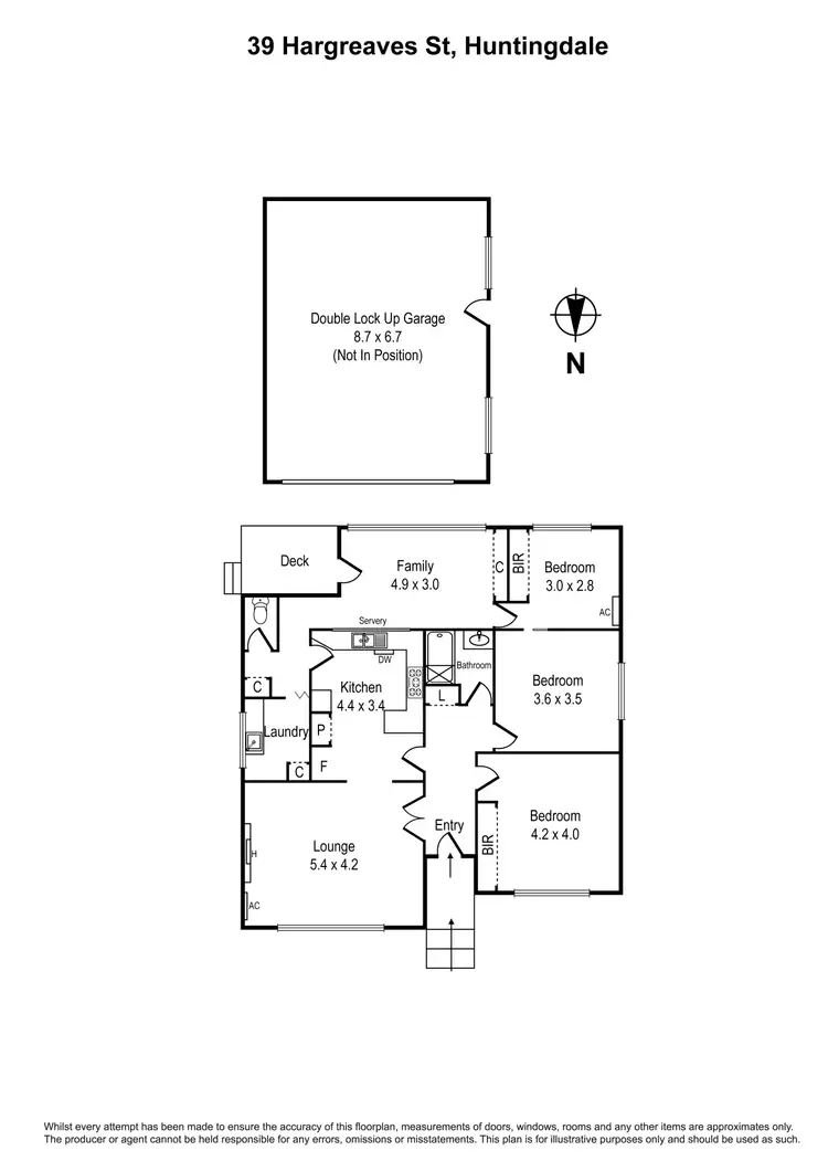 Floorplan of Homely house listing, 39 Hargreaves Street, Huntingdale VIC 3166