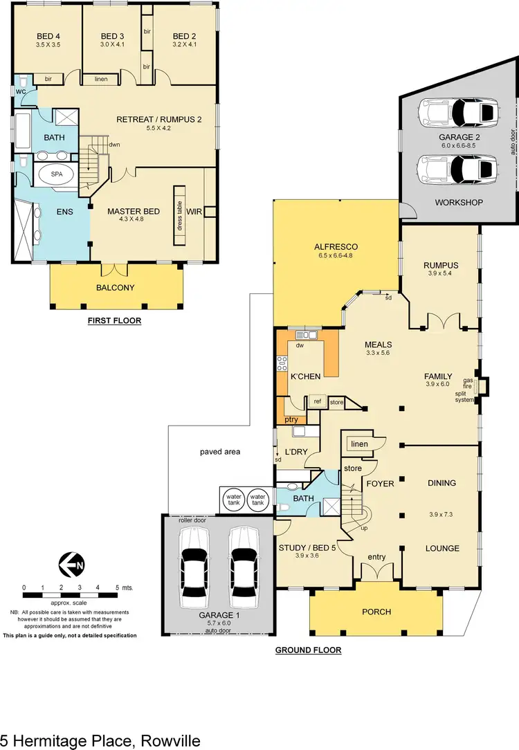 Floorplan of Homely house listing, 5 Hermitage Place, Rowville VIC 3178