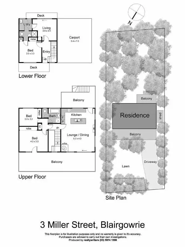 Floorplan of Homely house listing, 3 Miller Street, Blairgowrie VIC 3942