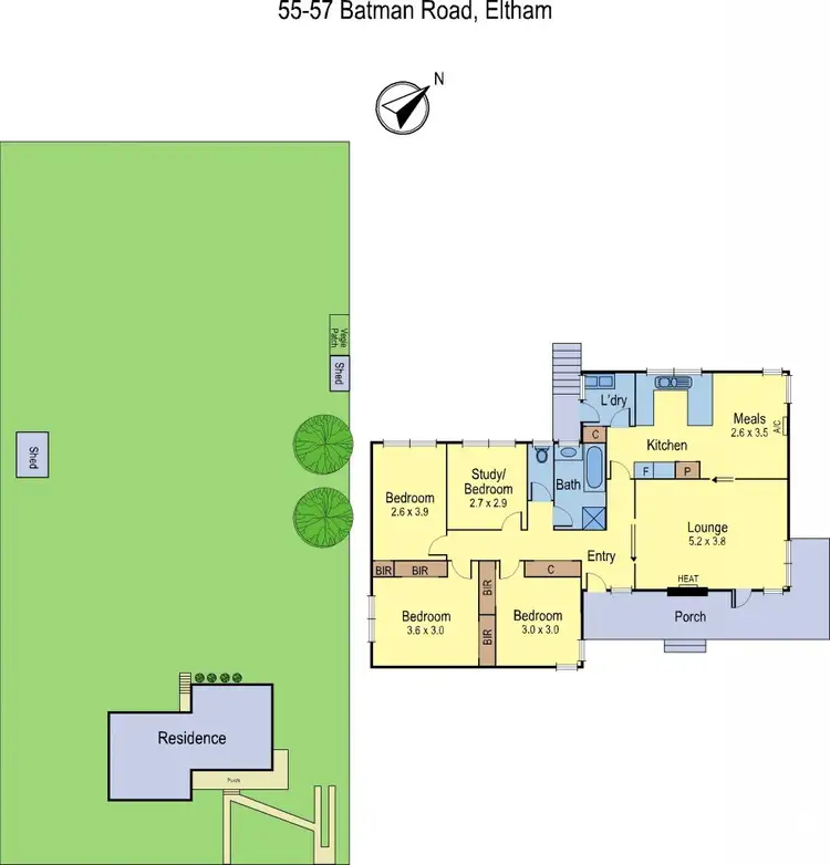 Floorplan of Homely house listing, 55-57 Batman Road, Eltham VIC 3095
