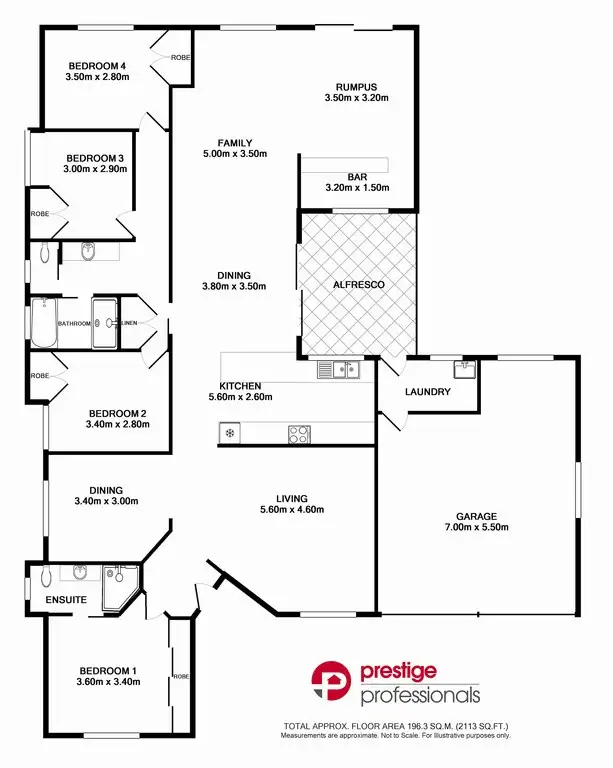 Floorplan of Homely house listing, 5 Bodalla Court, Wattle Grove NSW 2173