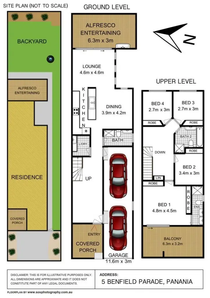 Floorplan of Homely semi-detached listing, 5A Benfield Parade, Panania NSW 2213