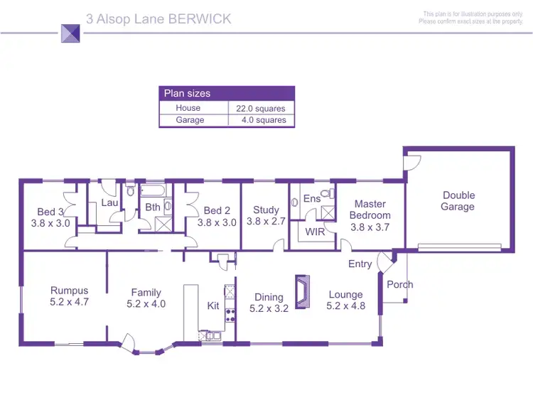 Floorplan of Homely house listing, 3 Alsop Lane, Berwick VIC 3806
