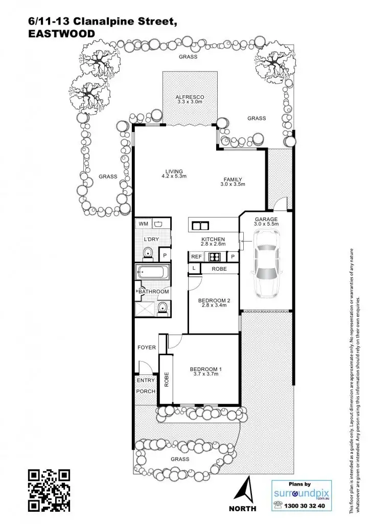 Floorplan of Homely villa listing, 6/11-13 Clanalpine Street, Eastwood NSW 2122
