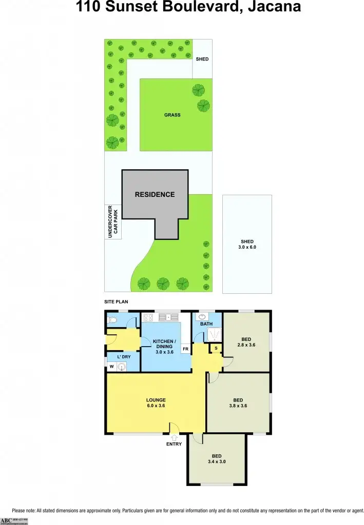 Floorplan of Homely house listing, 110 Sunset Boulevard, Jacana VIC 3047