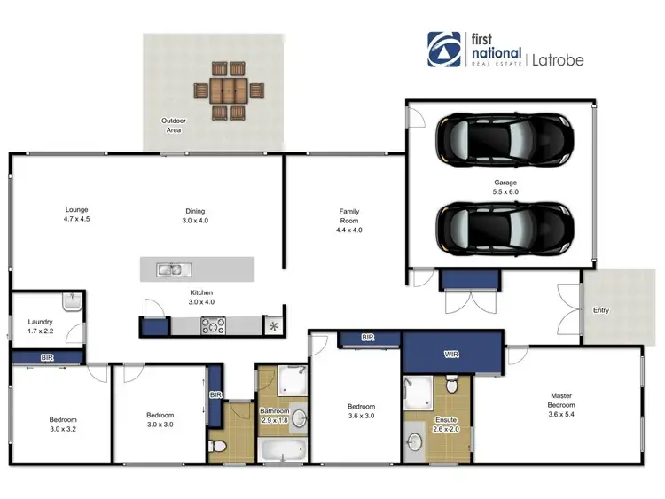 Floorplan of Homely house listing, 11 Rostrevor Close, Traralgon VIC 3844