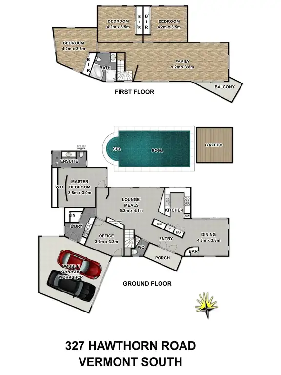 Floorplan of Homely house listing, 327 Hawthorn Road, Vermont South VIC 3133