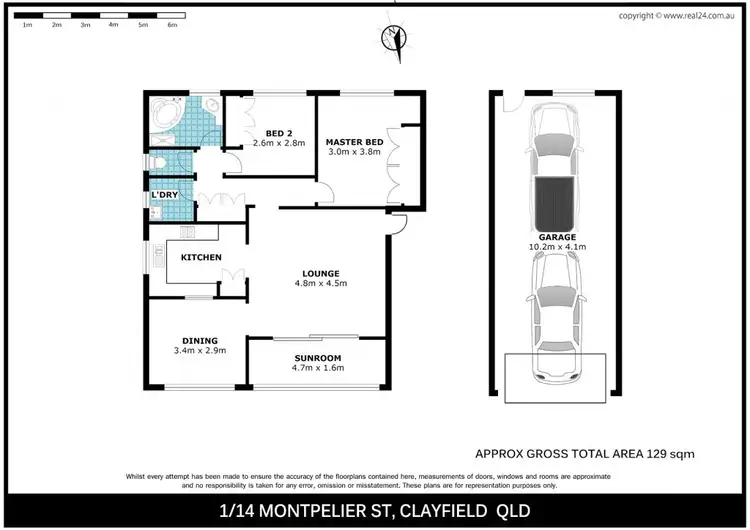 Floorplan of Homely unit listing, 1/14 Montpelier St, Clayfield QLD 4011