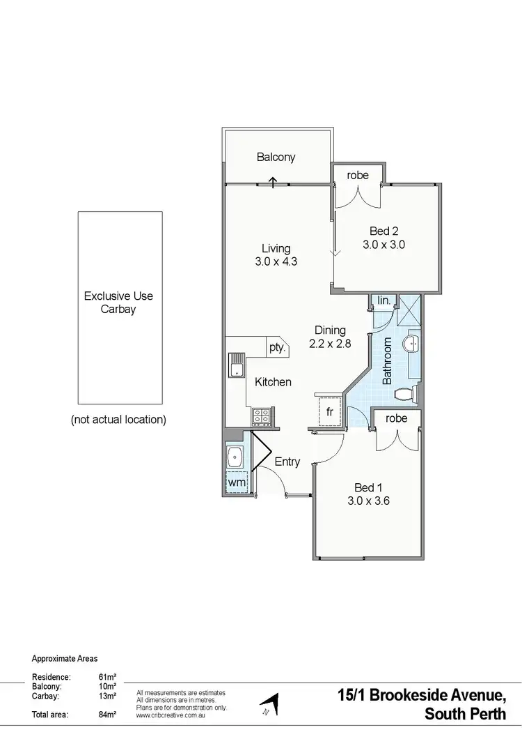Floorplan of Homely apartment listing, 15/1 Brookside Avenue, South Perth WA 6151
