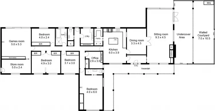 Floorplan of Homely rural property listing, 93 Mary Gilmore Road, Wagga Wagga NSW 2650