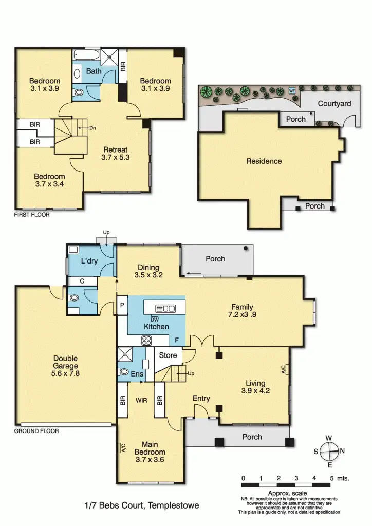 Floorplan of Homely townhouse listing, 1/7 Bebs Court, Templestowe VIC 3106