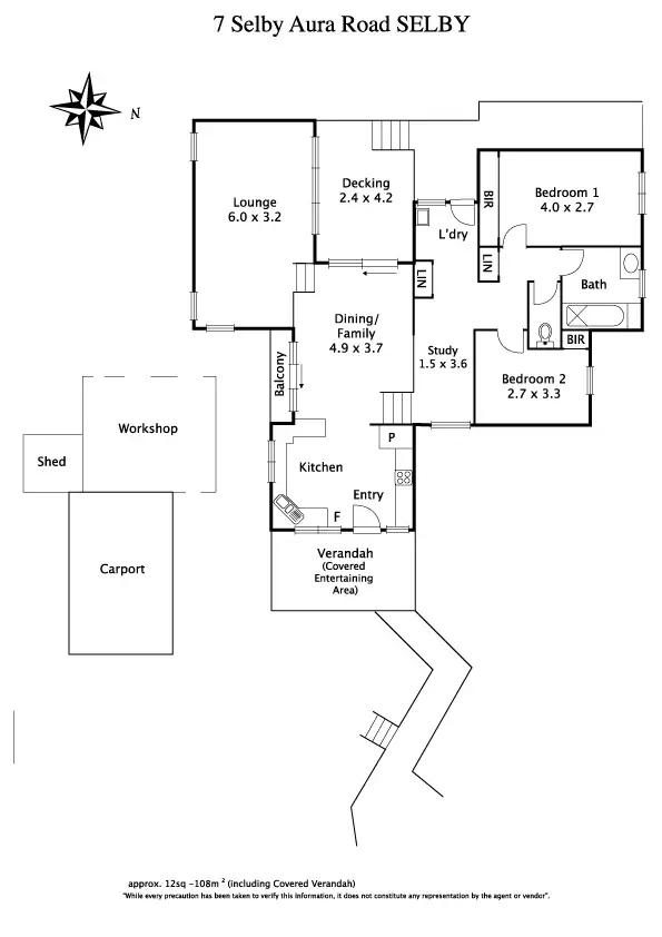 Floorplan of Homely house listing, 7 Selby-Aura Road, Selby VIC 3159