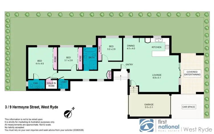 Floorplan of Homely villa listing, 3/9 Hermoyne Street, West Ryde NSW 2114