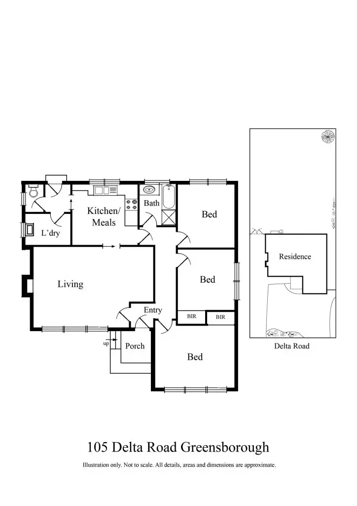 Floorplan of Homely house listing, 105 Delta Road, Greensborough VIC 3088