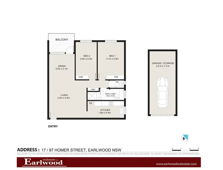 Floorplan of Homely apartment listing, 17/97 Homer Street, Earlwood NSW 2206