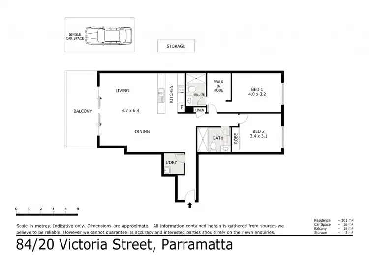 Floorplan of Homely apartment listing, 84/20 Victoria Road, Parramatta NSW 2150