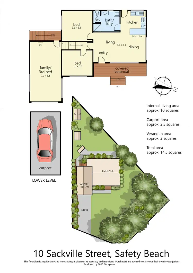 Floorplan of Homely house listing, 10 Sackville Street, Safety Beach VIC 3936