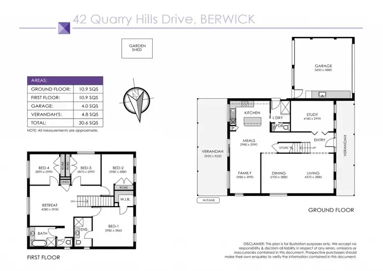 Floorplan of Homely house listing, 42 Quarry Hills Drive, Berwick VIC 3806