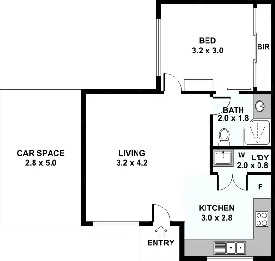 Floorplan of Homely villa listing, 2/33 Chelsey Street, Ardeer VIC 3022