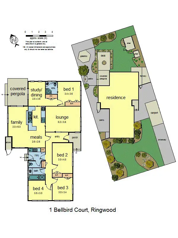 Floorplan of Homely house listing, 1 Bellbird Court, Ringwood VIC 3134