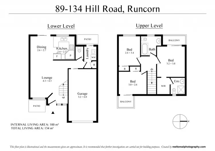 Floorplan of Homely townhouse listing, 89/134 HIll Road, Runcorn QLD 4113