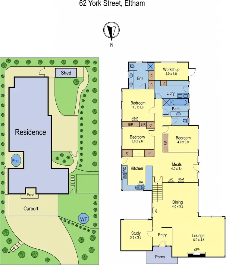 Floorplan of Homely house listing, 62 York St, Eltham VIC 3095