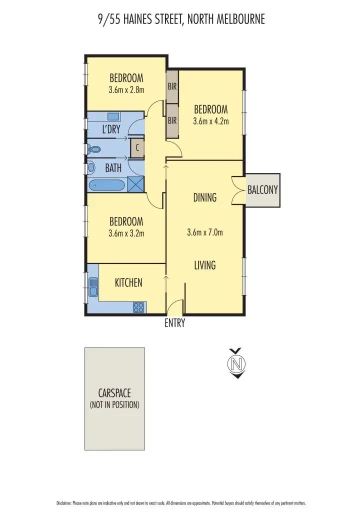 Floorplan of Homely apartment listing, 9/55 Haines Street, North Melbourne VIC 3051