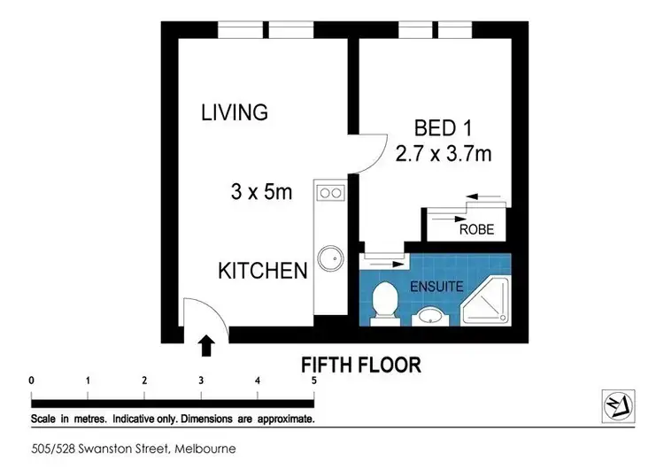 Floorplan of Homely apartment listing, 505/528 Swanston Street, Carlton VIC 3053