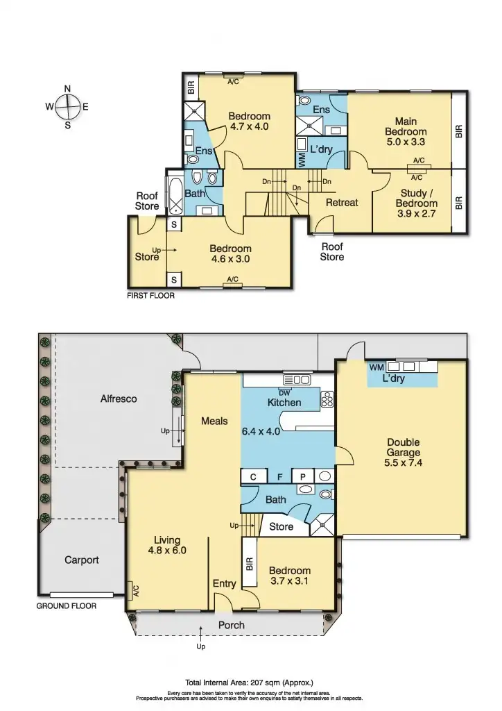 Floorplan of Homely townhouse listing, 2/46 View Street, Pascoe Vale VIC 3044
