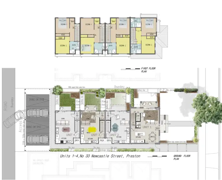 Floorplan of Homely townhouse listing, 1-2/33 Newcastle Street, Preston VIC 3072