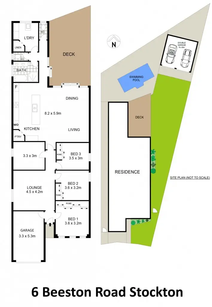 Floorplan of Homely house listing, 6 Beeston Road, Stockton NSW 2295