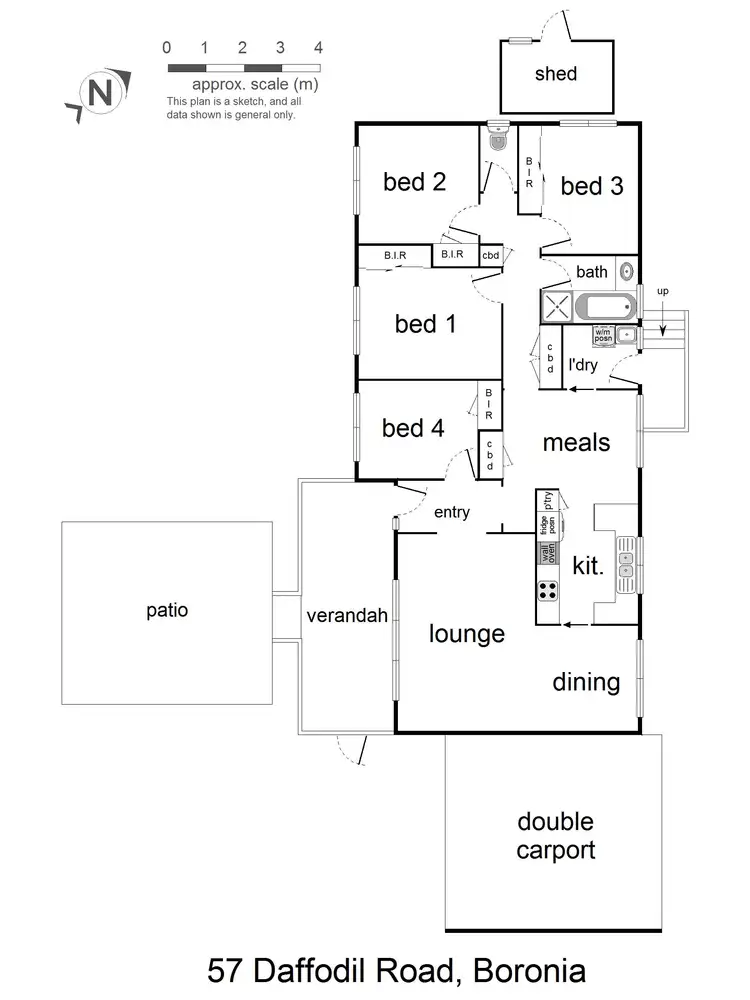 Floorplan of Homely house listing, 57 Daffodil Road, Boronia VIC 3155