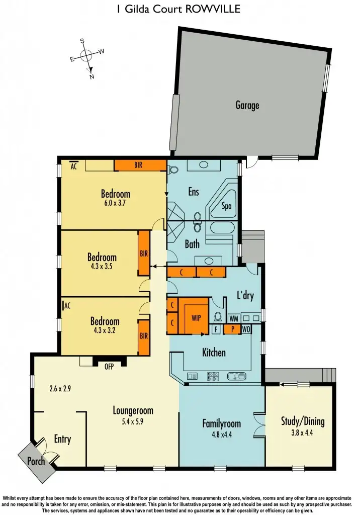 Floorplan of Homely house listing, 1 Gilda Court, Rowville VIC 3178