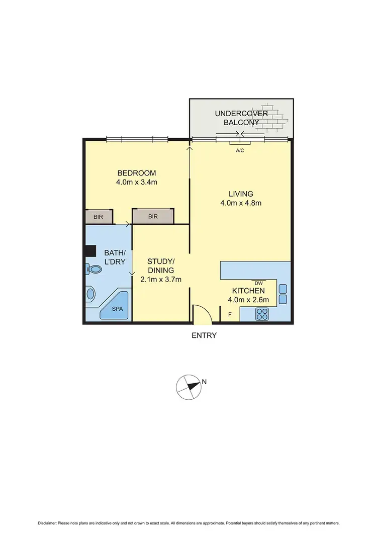 Floorplan of Homely apartment listing, 4601/4 Yarra Street, Geelong VIC 3220